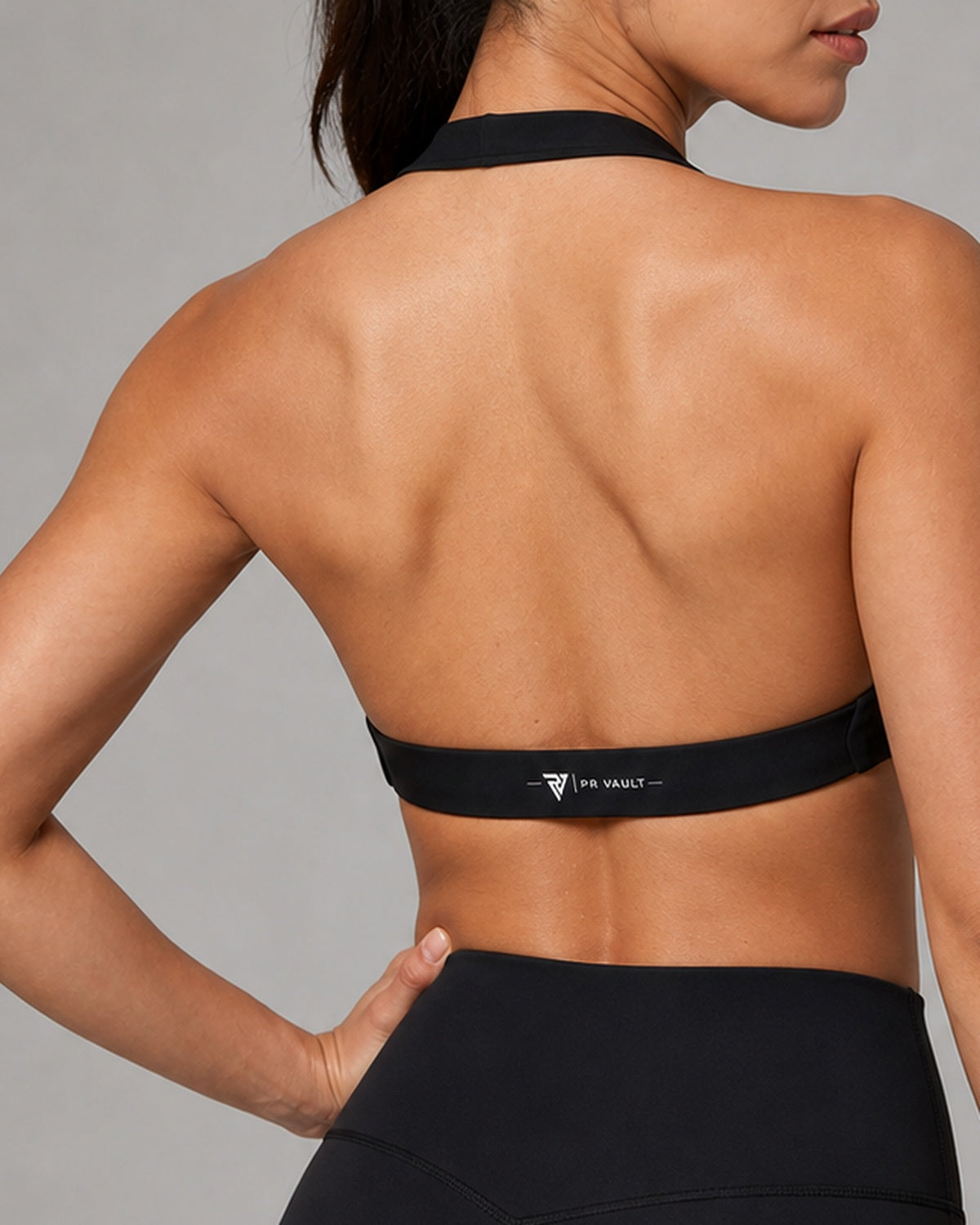 Women's Halter Sports Bra — Black | Drop 001