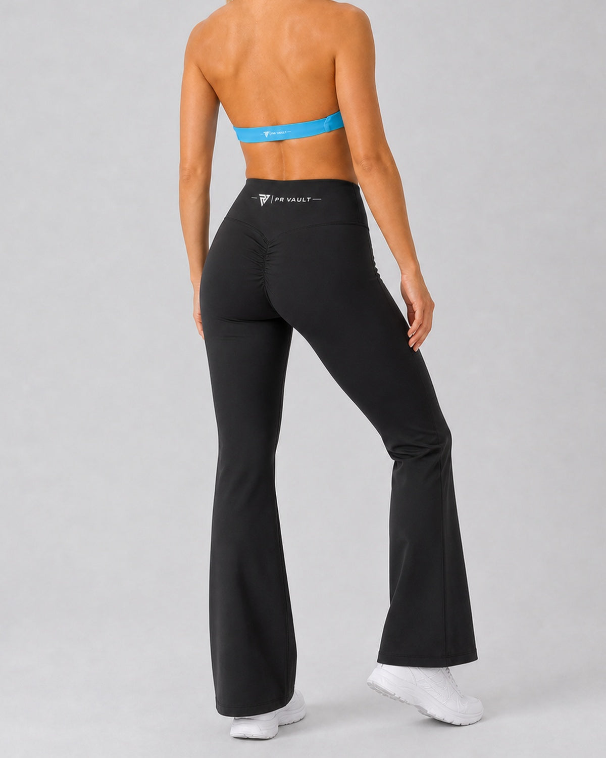 High Rise Flared Leggings — Black | Drop 001