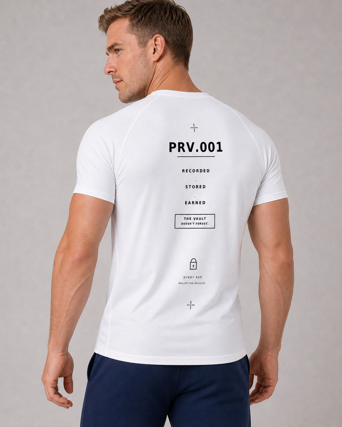 Muscle Fit Tee — White | Drop 001