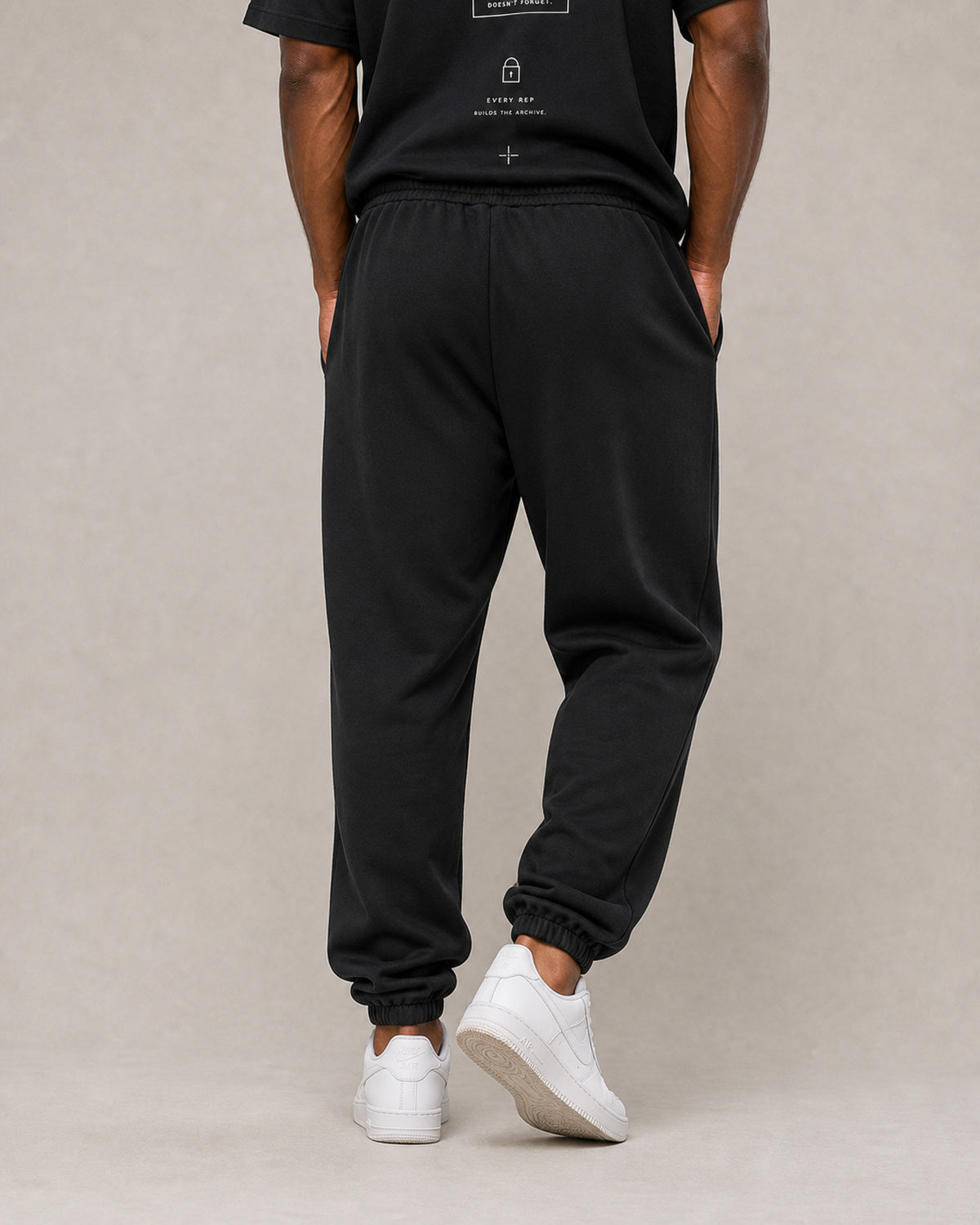 Cuffed Joggers — Black | Drop 001