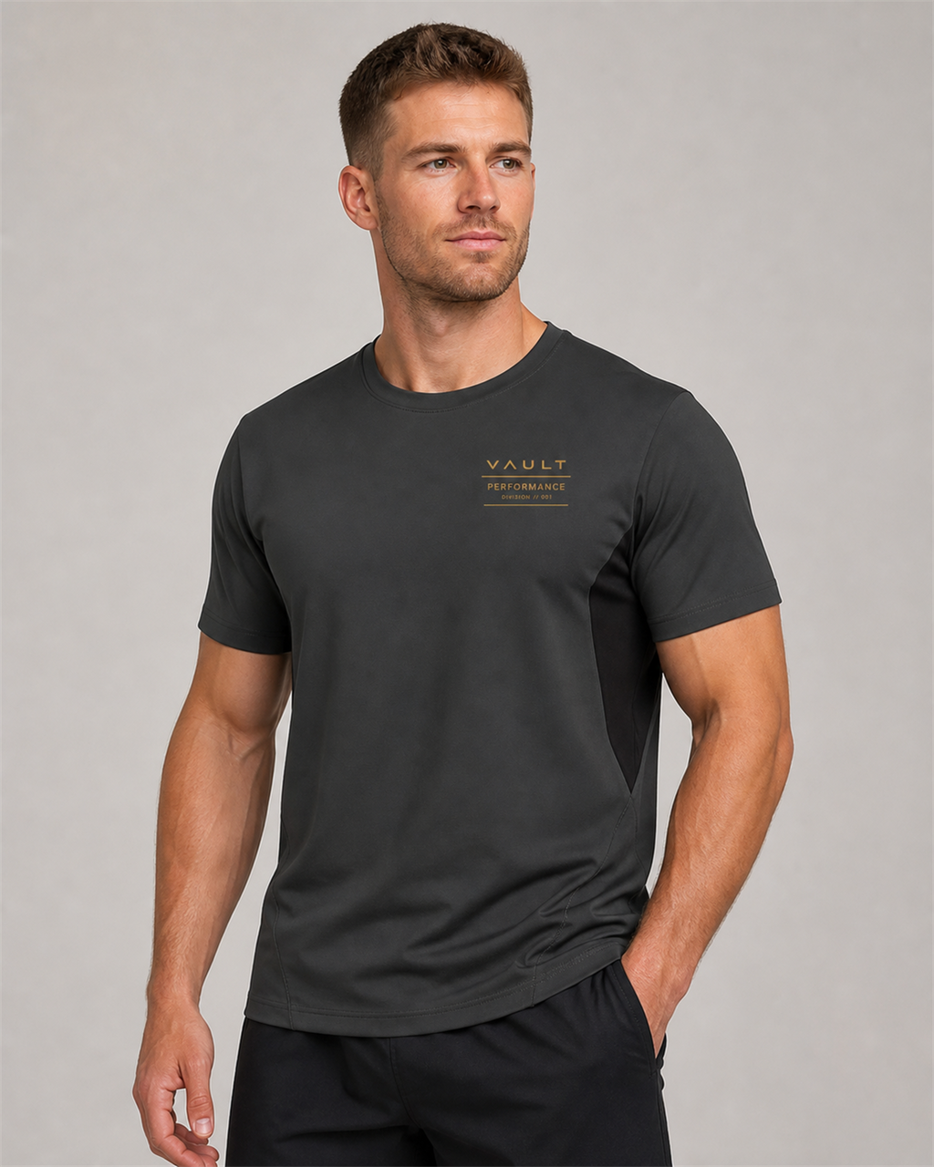 VAULT Performance Lightweight Training Tee - Dark Grey