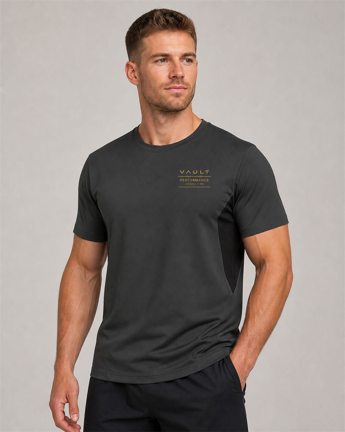 VAULT Performance Lightweight Training Tee - Dark Grey