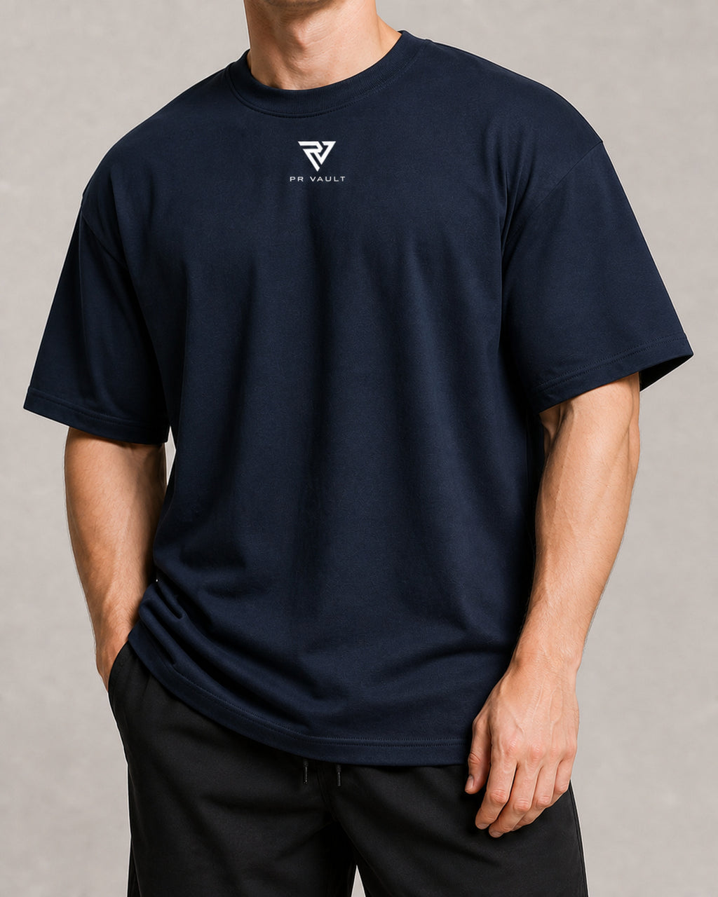 Oversized Tee — Navy | Drop 001