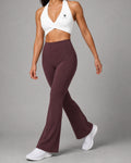 High Rise Flared Leggings — Plum Purple | Drop 001
